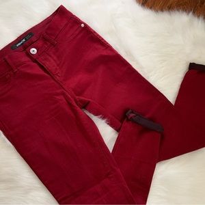 Jordache red skinny jeans NWOT